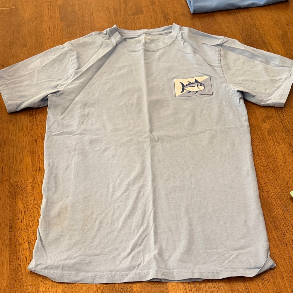 Southern Tide Light Gray Fish Graphic Tee
